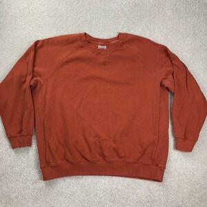 Duluth Trading Sweater Men's XL Orange Crew Neck Pullover